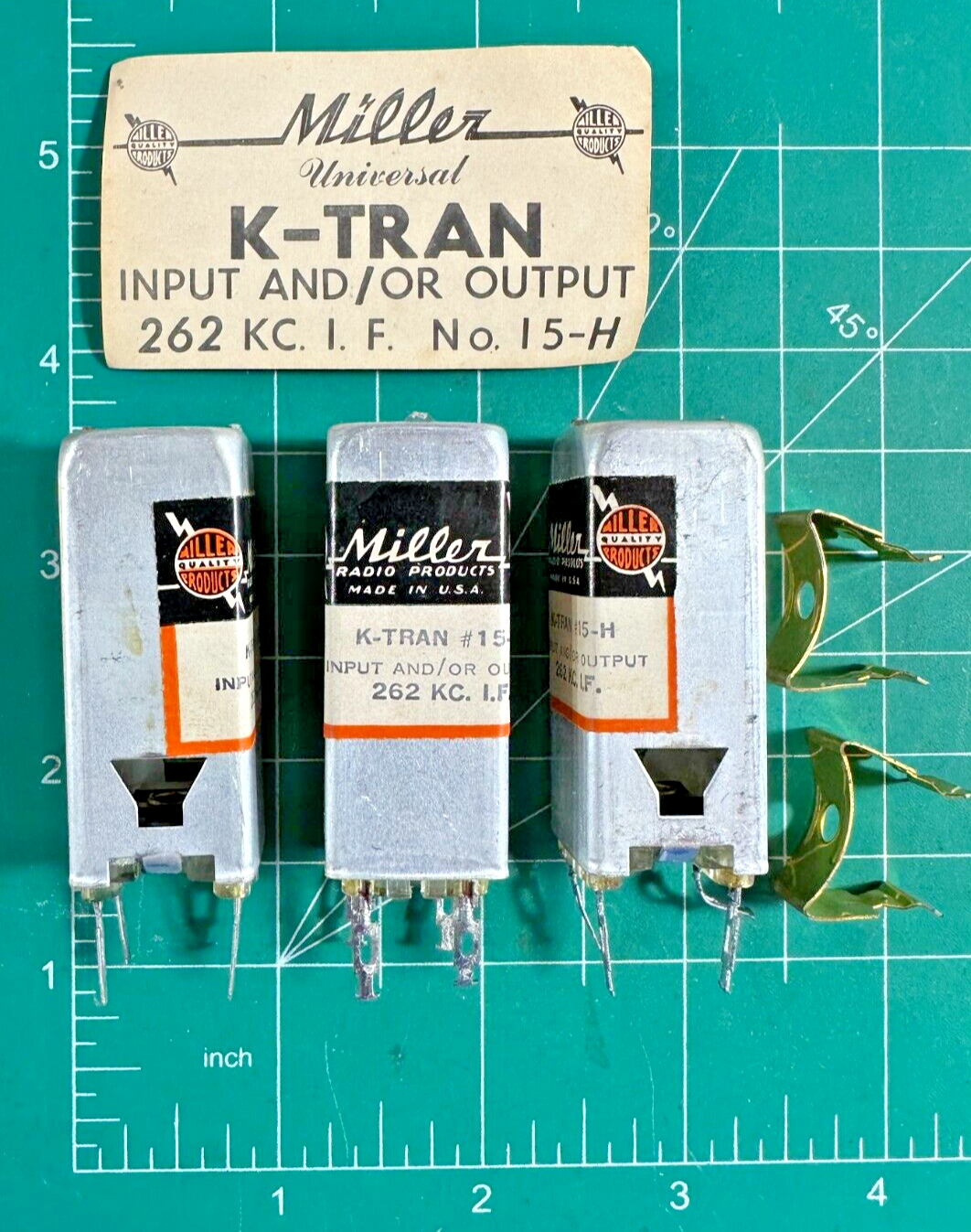 Miller Engineering Transformers 3pc Miller K-TRAN 15-H Input and/or Output 262 KC I.F. Transformer | eBay