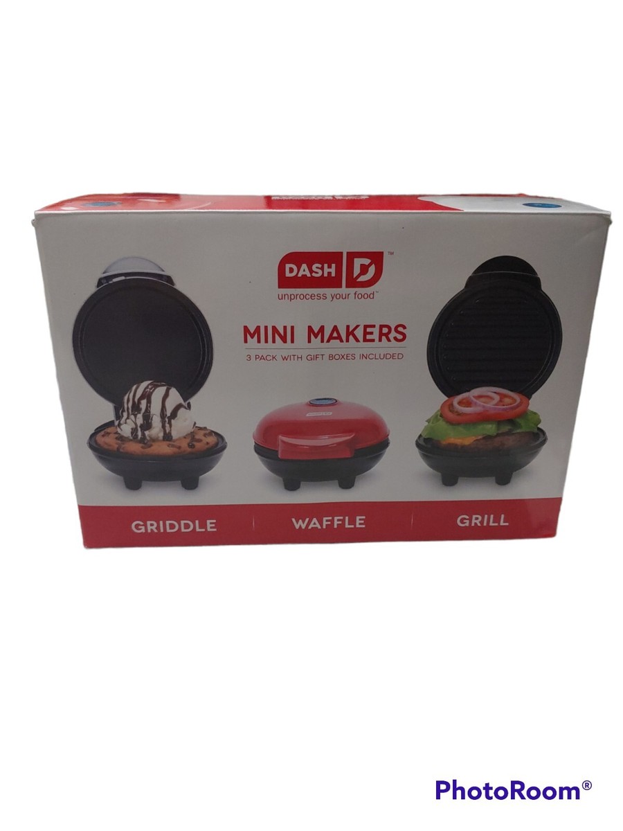 Dash Mini Makers Pack Griddle ○ Waffle ○ Grill