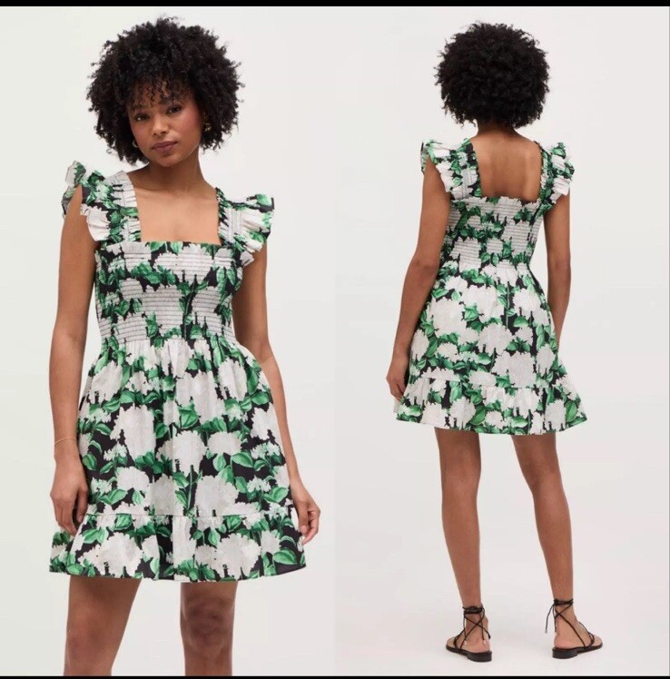 NWOT Hill House Elizabeth Floral Smocked Nap Mini Dress