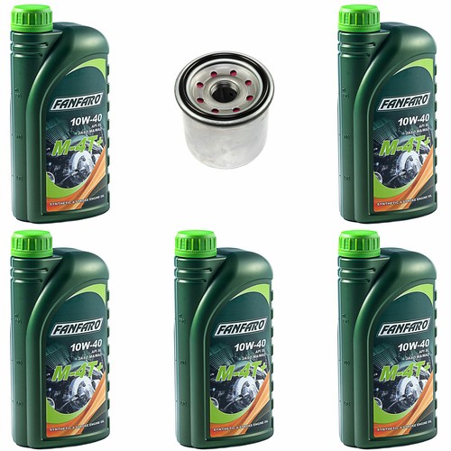 Motoröl Set 10W40 5 Liter Ölfilter KN204C für Arctic Cat Kawasaki KVF Yamaha YFM - Bild 2 von 4