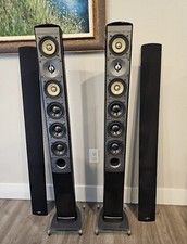 Paradigm Millenia 200 Tower Floorstanding Speakers - Pair - Black Chrome