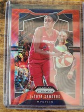 2020 Panini Prizm WNBA LaToya Sanders Ruby Wave Prizm #39 Washington Mystics