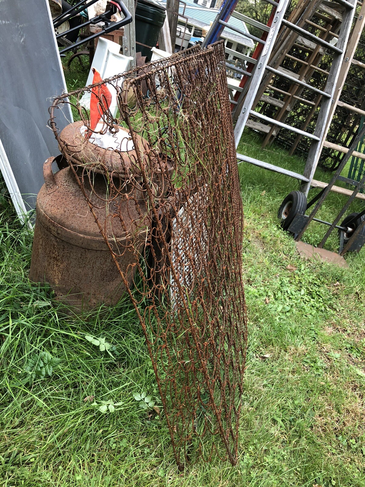 4 Twin ANTIQUE VINTAGE TORNADO COIL BED SPRINGS PRIMITIVE RUSTIC BOHO