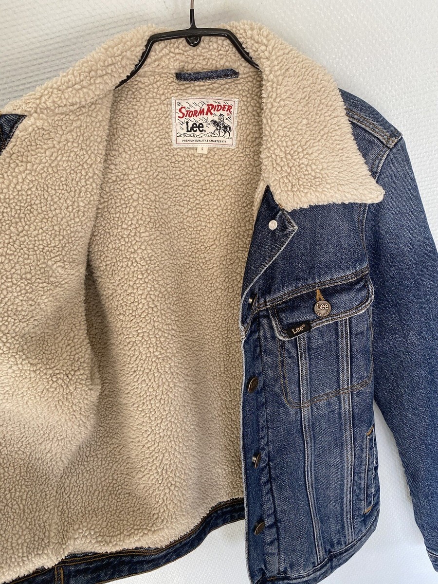 Veste En Jean Lee Rider - Taille L - Lavée Foncée - 100% Coton - Occasion TB