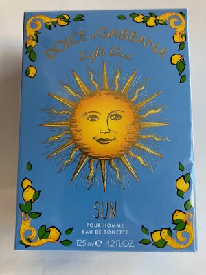 D & G LIGHT BLUE SUN 4.2oz EDT Spray for Men, 100% AUTHENTIC, SEALED, VERY RARE