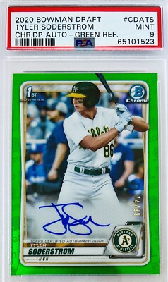 2020 Bowman Chrome Tyler Soderstrom 1st Bowman Auto Green SP #/99 
