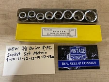 New 3/8 Drive 8-PC. Socket Set Metric 9-10-11-12-13-14-17-19mm Made in Japan