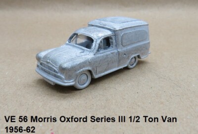 00/4mm 1:76 R PARKER MODELS VE 56 MORRIS OXFORD SERIES III 1/2 Ton VAN  1956-62