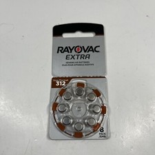 Rayovac 312 Zinc Air Hearing Aid Batteries - 1.45V - 8 Piece Blister Pack 10/24