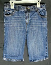 CHILDRENS PLACE BOYS DENIM SHORTS MEDIUM WASH ADJUSTABLE WAIST SIZE 14