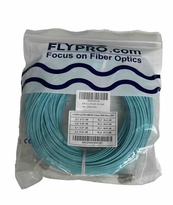 NEW Fiber Optics Flypro.com  OM3-LC-LC-DX-50M-LSZH 