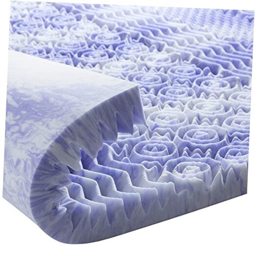 7-Zone Memory Foam Mattress Topper, Cooling Gel Infused Foam Queen 3 Inch