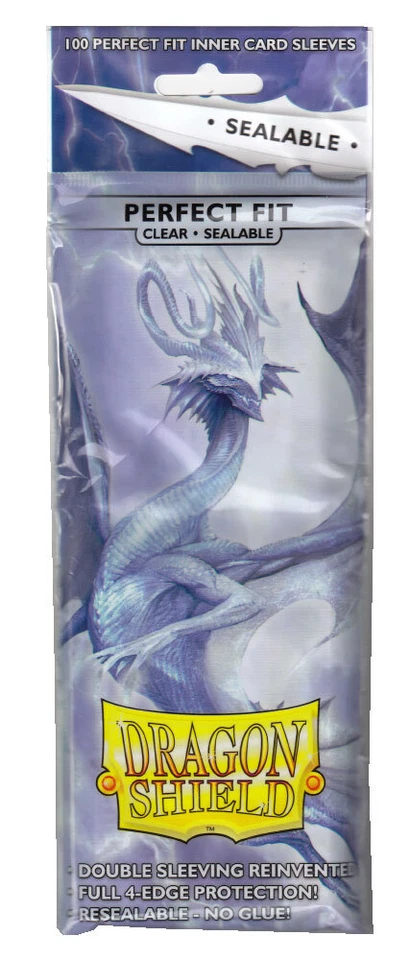 2 x 100 Dragon Shield Ajuste Perfecto - Transparente - Mangas Sellables (200 Mangas)