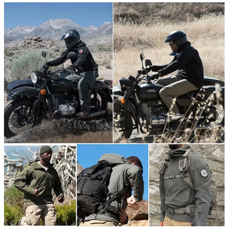 Mens Jacket Winter Warm Waterproof Hooded Combat Outdoor Tactical Coat Tops - Image 2 of 4