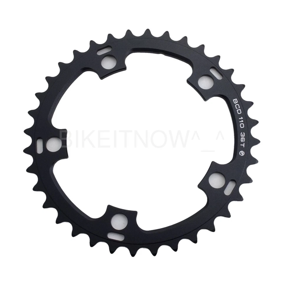 10Speed Bicycle Chainring 52-36T, Driveline 7075/T6, BCD 110mm Black Foto 4 de 4