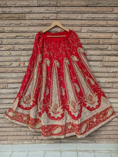 Indian Skirt Lehenga Woman Wedding Dress Vintage Embroidered skirt VSS1005 - Picture 7 of 7