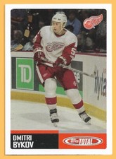 #405 Dmitri Bykov 2002-03 Topps Total Rookie Hockey Card NM-Mint. rookie card picture