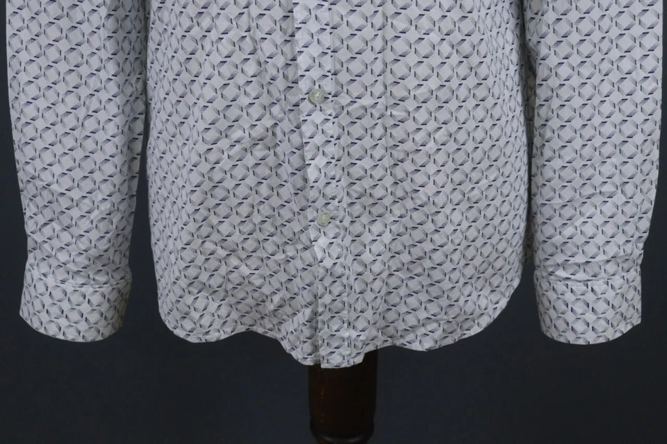 Lacoste Multi Geometric Cotton Collared Long Sleeve Button-Down Shirt Size XL - Image 3 of 4