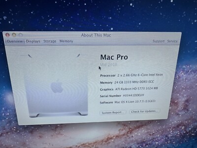 Apple Mac Pro 2010 5,1 2.66GHz 12 Core 16GB RAM w/ Avid Pro Apple Mac Pro 2010 5,1 2.66GHz 12 Core 16GB RAM w/ Avid Pro