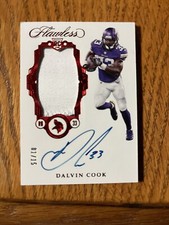 2017 Panini Flawless - Rookie Patch Autographs #RP-DC Dalvin Cook 1/15