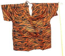 BRAND NEW LARGE L LG ORANGE TIGER DOCTOR NURSE 100 COTTON SURGICAL SCRUB TOP