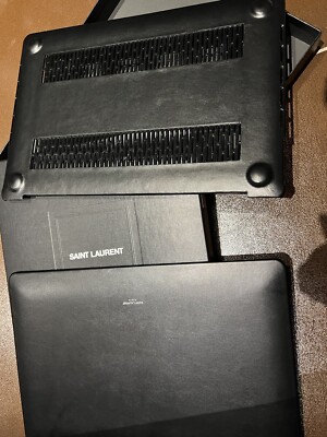 YSL MAC PRO 15” Black COVER Saint Laurent laptop Computer case New