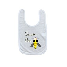 Queen Bee Baby Bib - Laughing Giraffe Baby Bib - One Size - Bumble Bee Bees