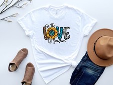 Sublimation Print Ready to Press Transfer Love of Sunshine Sunflower