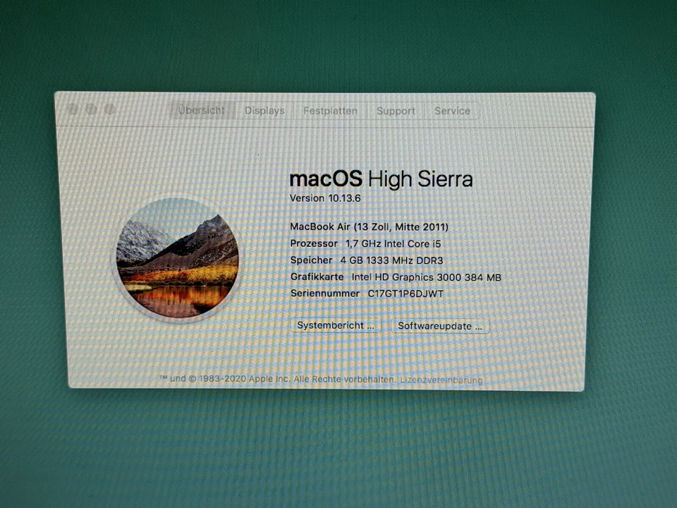 Macbook Air A1369, Core i5 1,7 GHz 13,3 Zoll RAM 4GB SSD 125Gb TOP - Bild 4 von 4