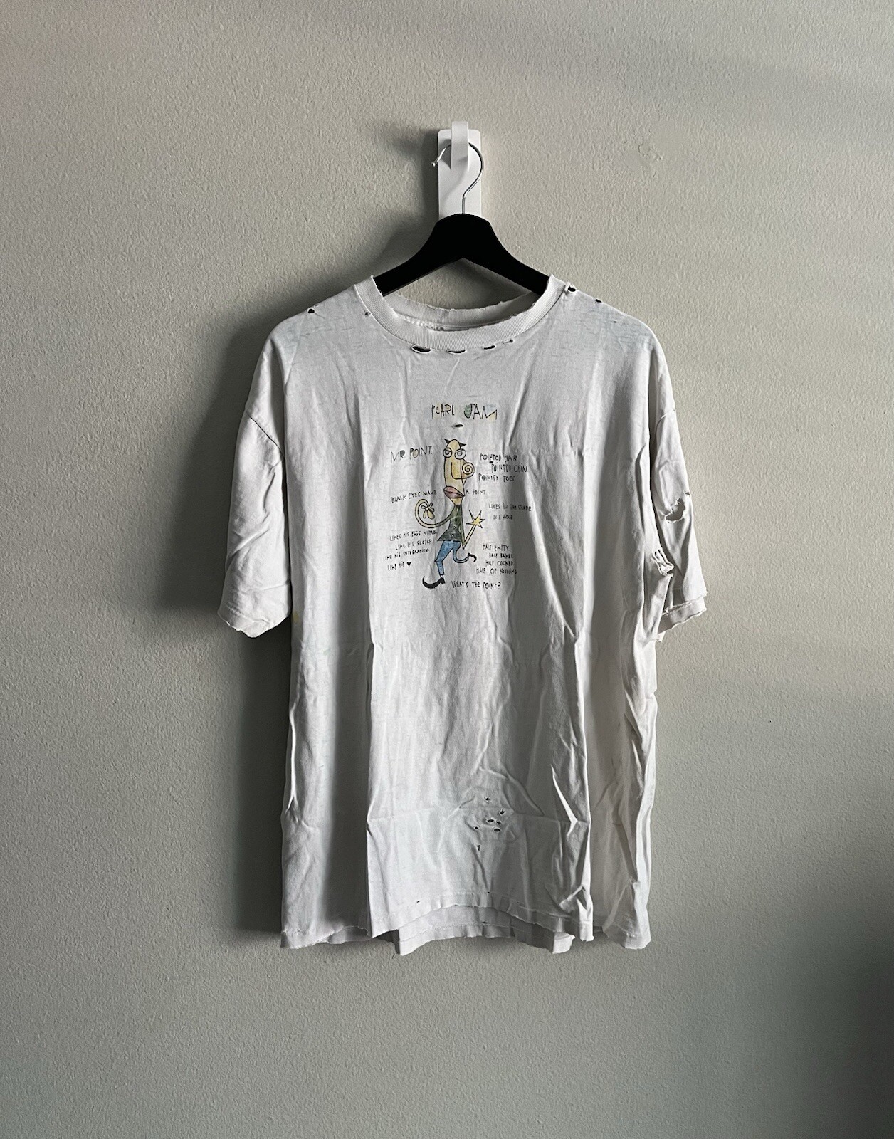 Rare 1995 Pearl Jam Mr. Point Vitalogy Tour Vintage Tee