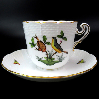 Herend Porzellan Kaffeetasse + Untertasse Serie Rothschild Hungary 706/RO #3