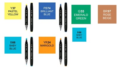 7 Shinhan Art Touch Twin Marker 7er Set Alkoholfilze Pro Art Material