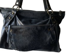 Marco Buggiani Made In Italy Leather + Hair On Handbag