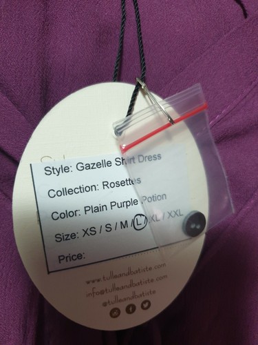 Tulle Batiste Gypsy Gazelle Shirt Poison Potion Womens Bohemian Dress size L - Picture 6 of 12