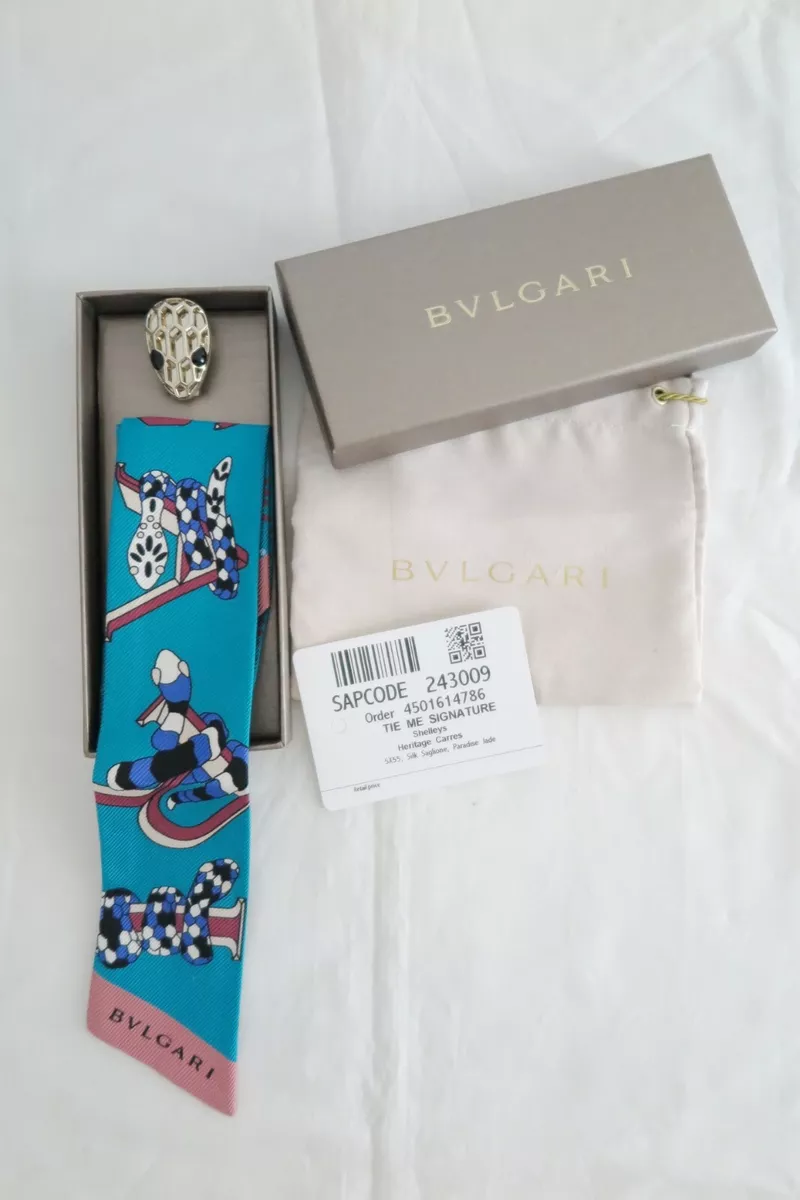 BVLGARI tie me zip shelley heritage silk scarf for serpenti diva s
