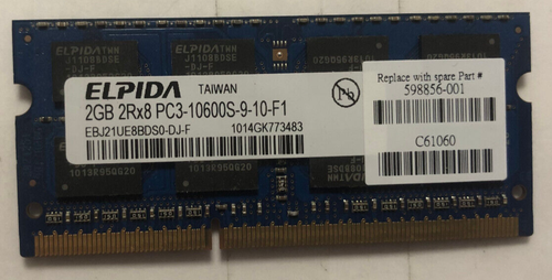 Barrette Mémoire RAM Hynix 2 Go DDR3 - PC3-10600S (1333 MHz), Occasion