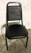 SILLA DE BANQUETE APILABLE LINLONG WOOD CO. LTD VINILO NEGRO 34" DE ALTO