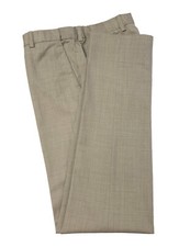 Allure Men Khaki Brown Pants Ultra Slim Fit Flat Front Dress Chino Tapered Leg