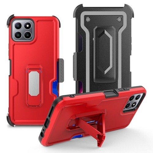 For Boost Celero 5G+ Plus 2023 Phone Case Card Holster W/Stand Belt Clip Cover - 第 8/8 張圖片