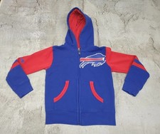 NFL Team Apparel Kids Size 7 Color Block Buffalo Bills Full Zip Hoodie