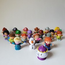 Lote 20 Figuras Fisher Price Little People Mrs. Potts Frozen Olaf Elsa Anna +Más