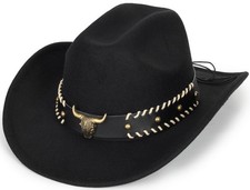 Cowboy Hat for Boys Girls Western Felt Fedora Hat for Kids 3-6 Years