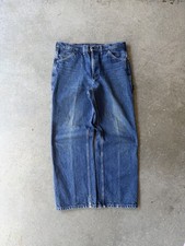Vintage 70s Dark Wash Big Mac Carpenter Workwear Jeans 36x29