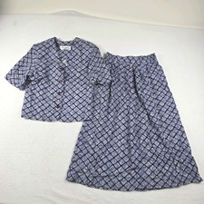 Norton McNaughton Vintage Skirt Set Women's Size 10/12 2 Piece