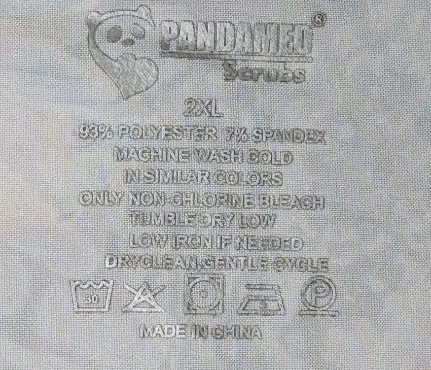 🦋Pandamed Scrub Top Womens Size 2X STRETCH Butterfly Medical Nursing Multicolor - Image 3 of 4