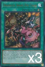 3X Yugioh Dramatic Snake-Eye Chase MP25-EN167 Ultra Rare 1st Edition NM