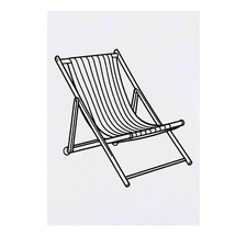 'Deck Chair Line Art' Temporary Tattoos / Transfers (TO00096601)