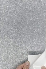 Allgala 12 Pack Glitter EVA Foam Paper 8"x12" Sheets - Silver