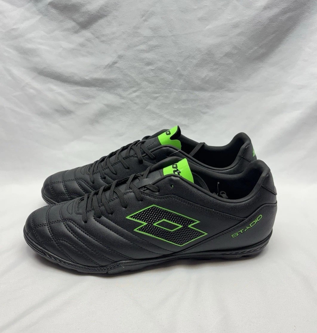 Lotto Stadio 705 TF scarpe calcio erba uomo taglia 13 #219707 AS7 nero verde