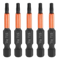 "5Stk T15 Torx-Schraubendreher-Bit 2\" Lang Magnetisch S2-Stahl Industriewerkzeuge"